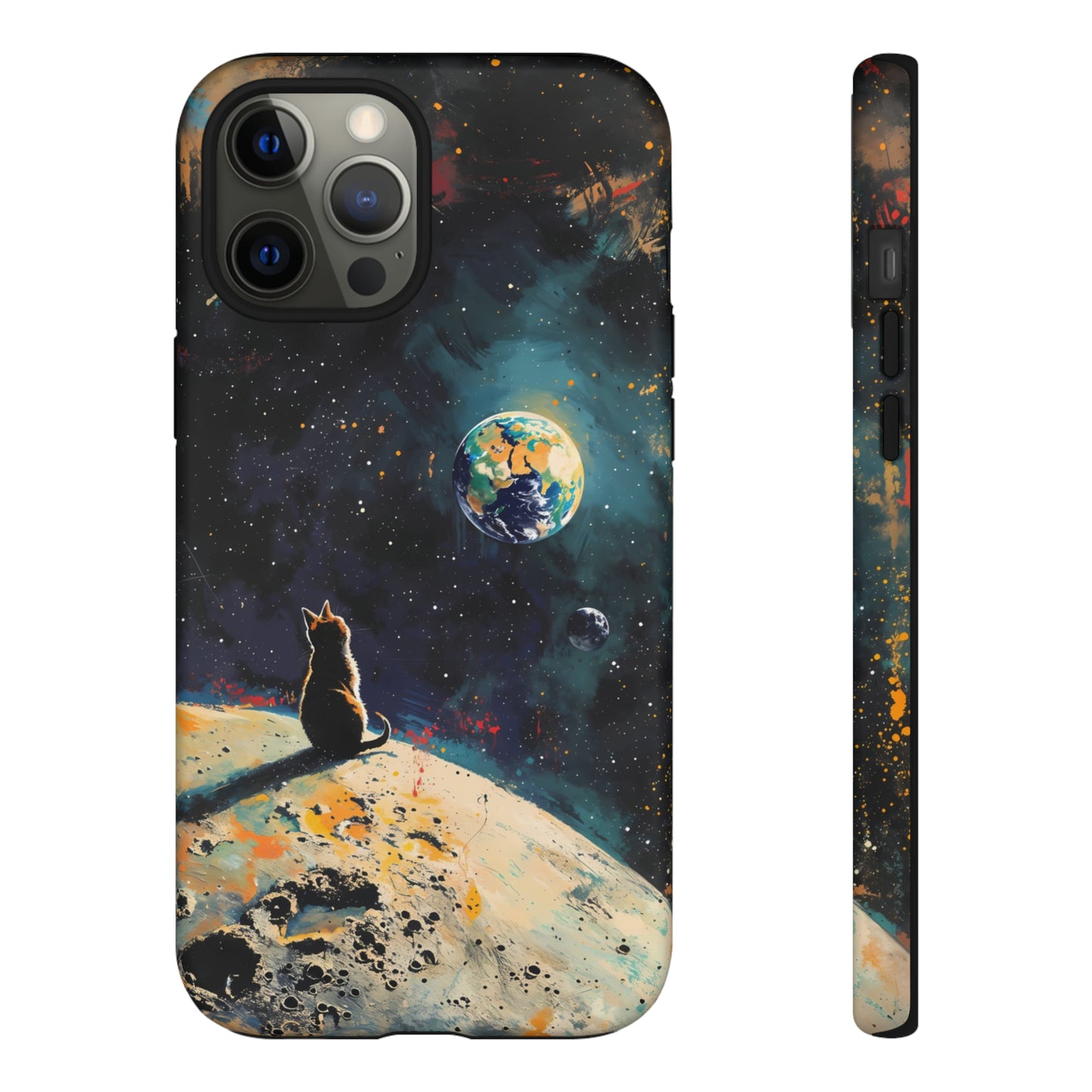 Planetary Purr-spective | Hardshell Phone Case