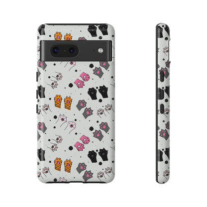 Playful Stripes & Paws | Hardshell Phone Case