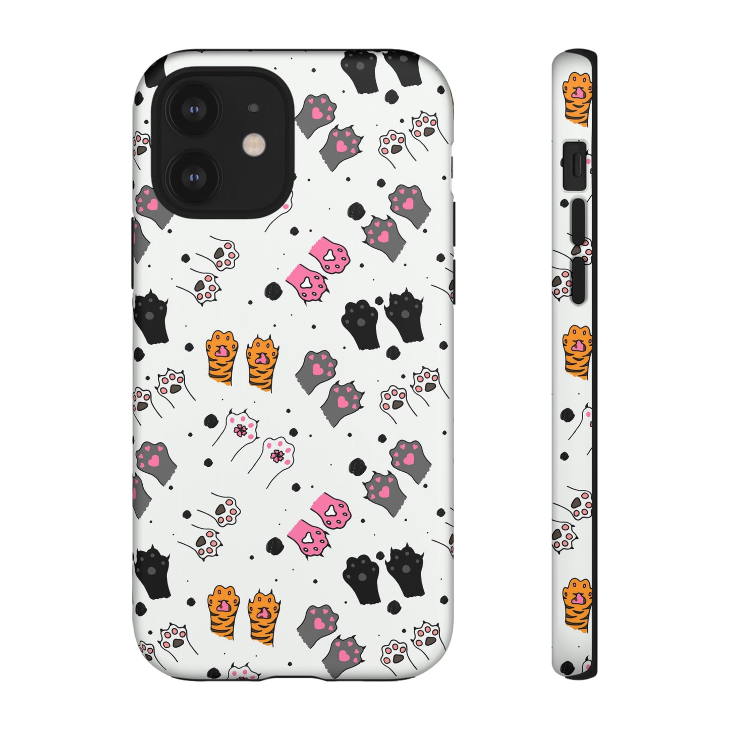 Playful Stripes & Paws | Hardshell Phone Case