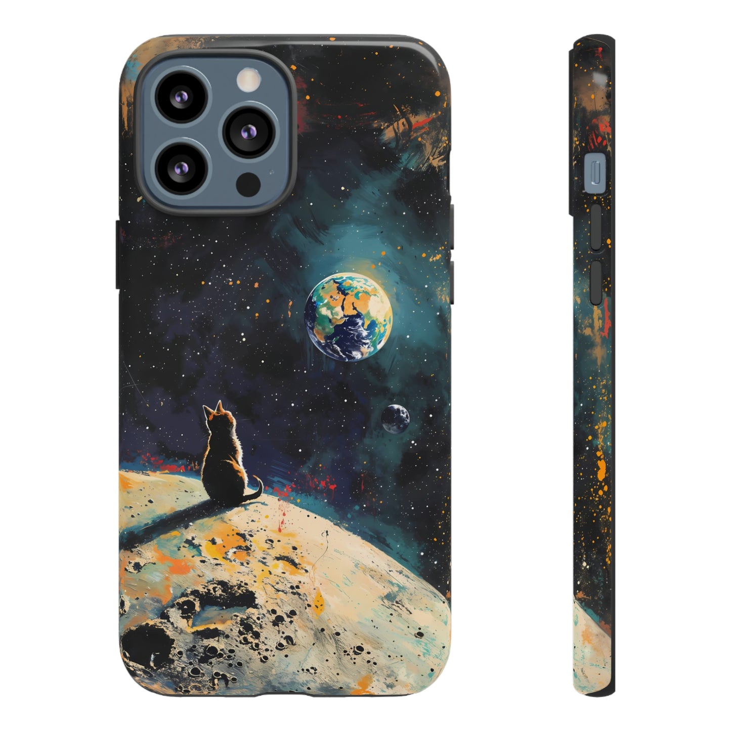 Planetary Purr-spective | Hardshell Phone Case