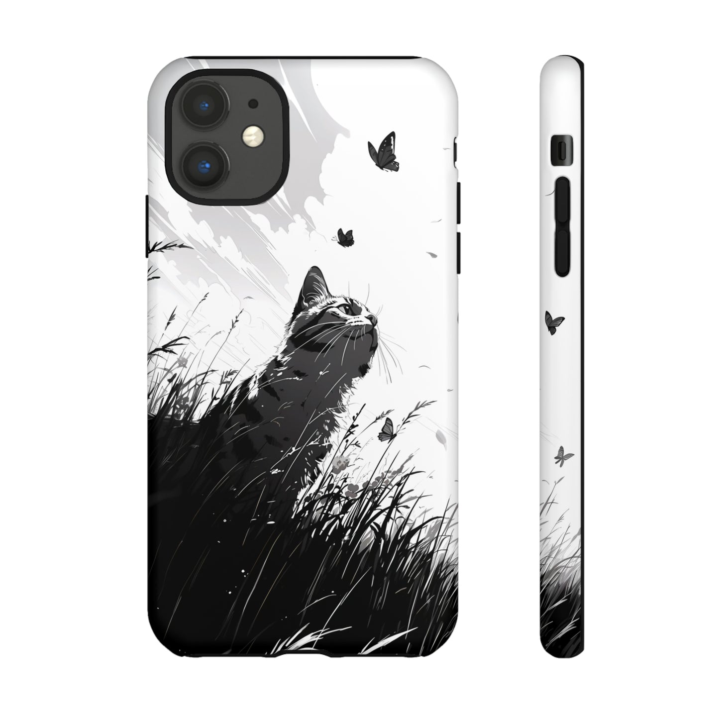 Monochrome Whimsy | Hardshell Phone Case