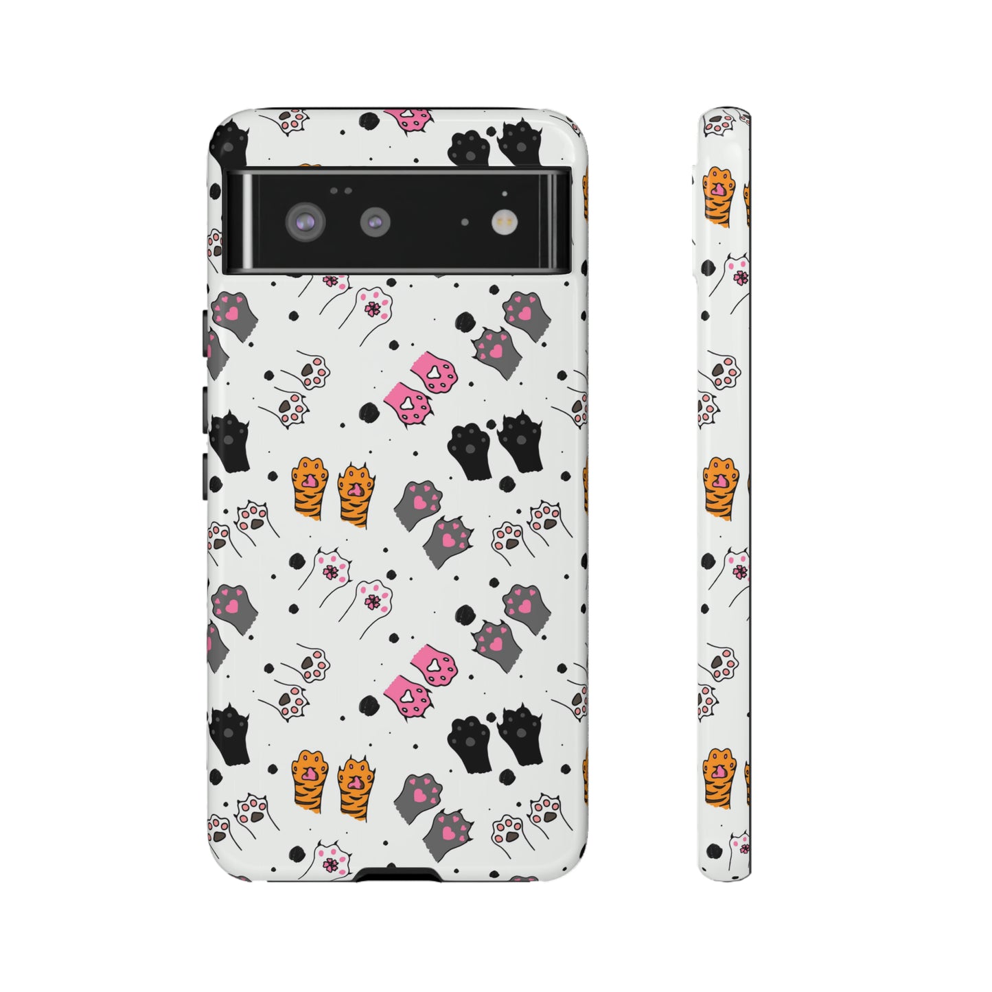 Playful Stripes & Paws | Hardshell Phone Case