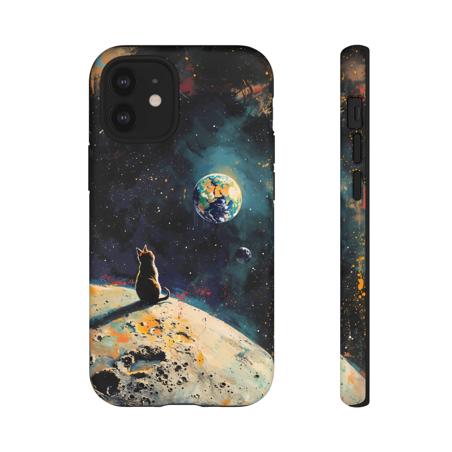 Planetary Purr-spective | Hardshell Phone Case