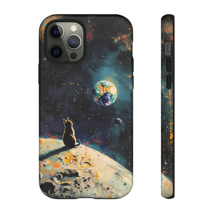 Planetary Purr-spective | Hardshell Phone Case