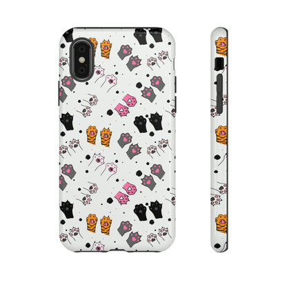 Playful Stripes & Paws | Hardshell Phone Case