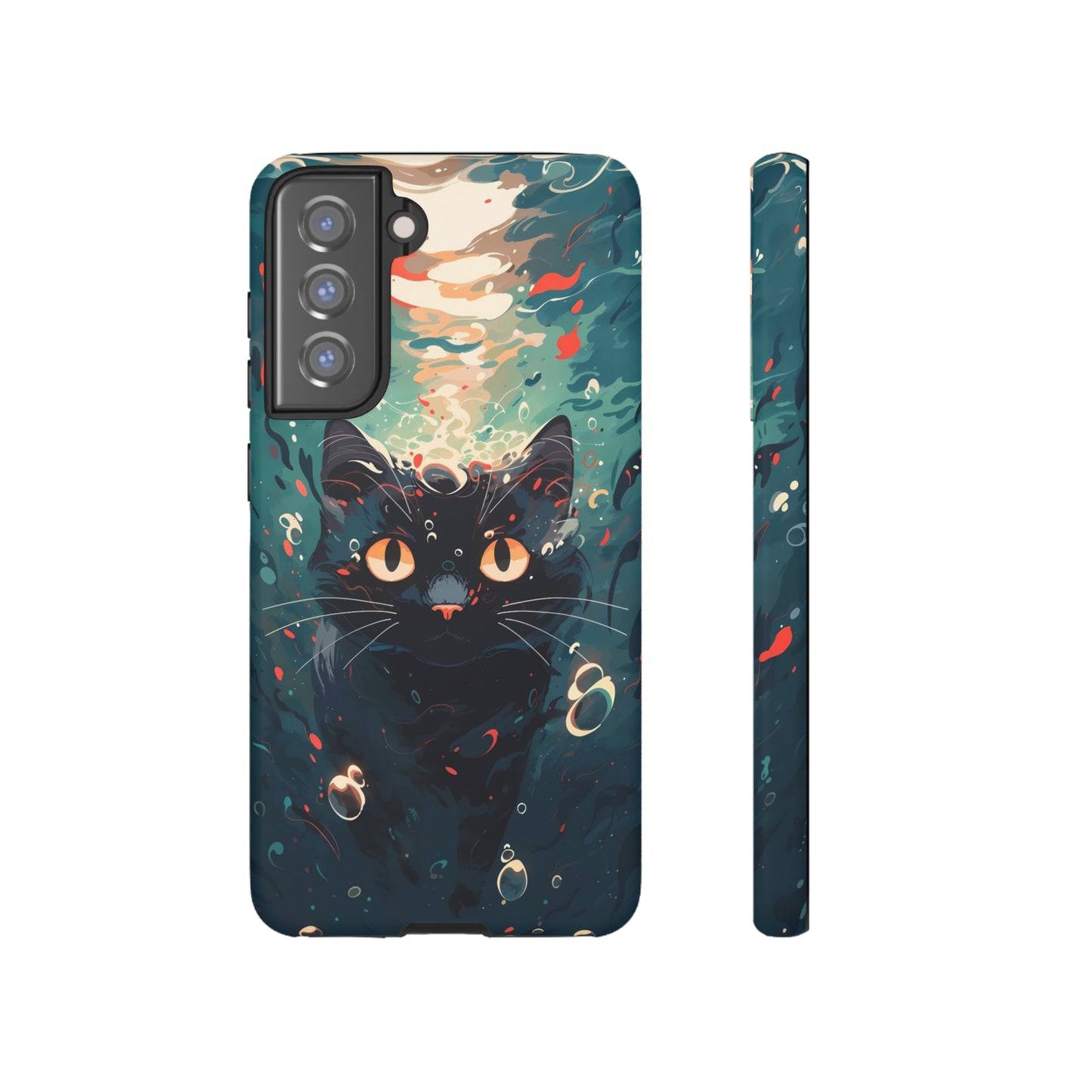 Mystic Aqua Cat | Hardshell Phone Case