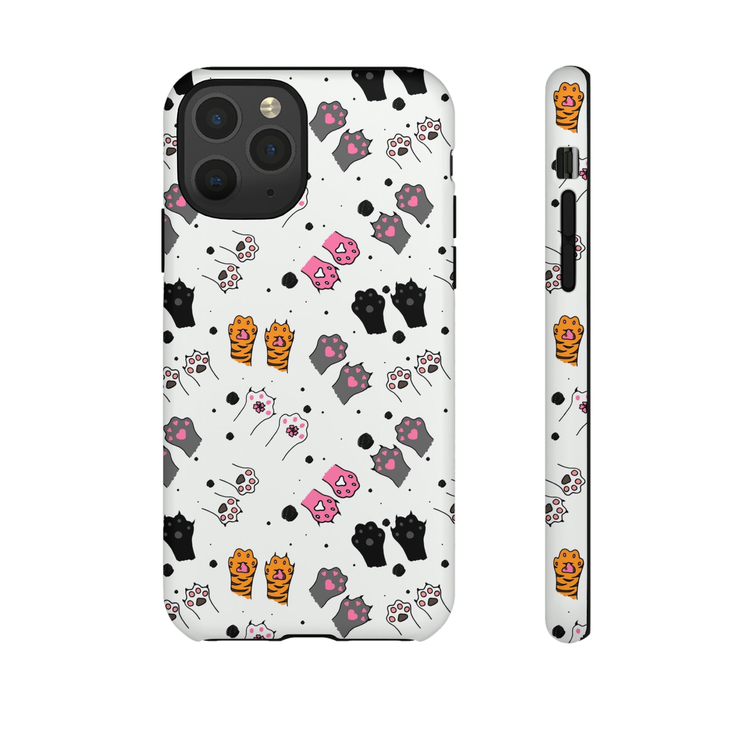 Playful Stripes & Paws | Hardshell Phone Case