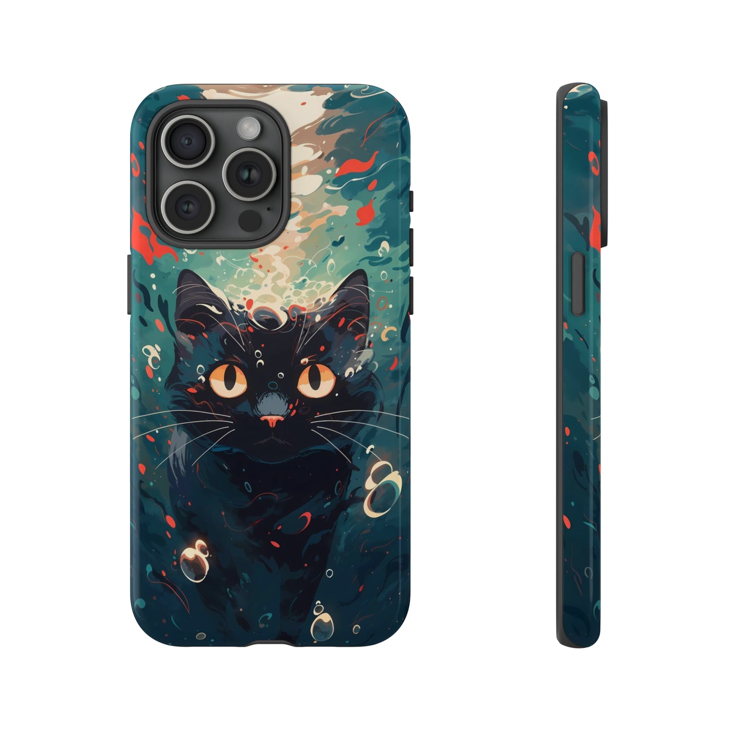 Mystic Aqua Cat | Hardshell Phone Case