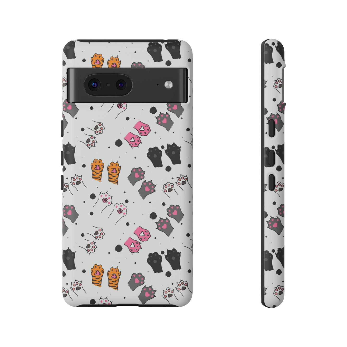 Playful Stripes & Paws | Hardshell Phone Case