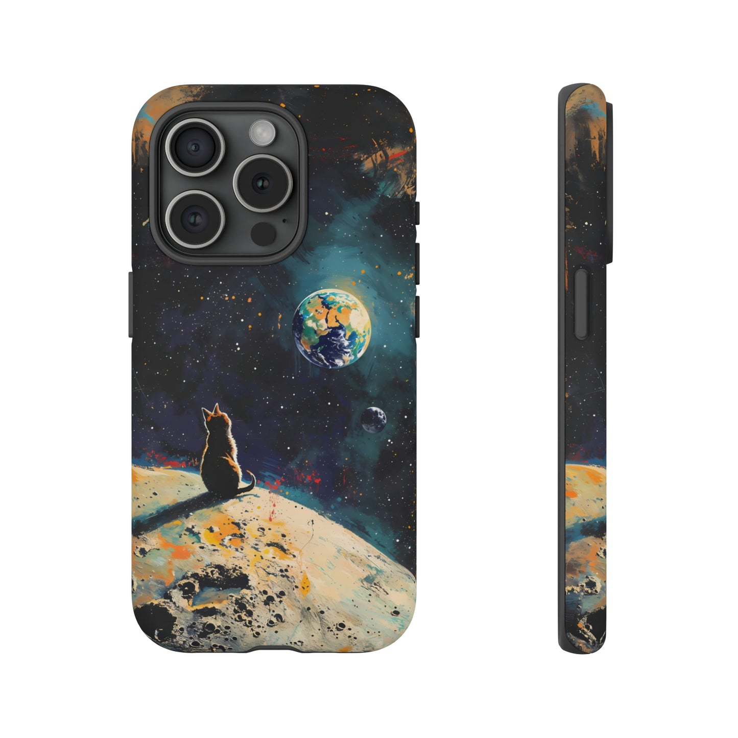 Planetary Purr-spective | Hardshell Phone Case