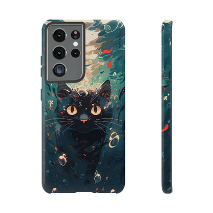 Mystic Aqua Cat | Hardshell Phone Case