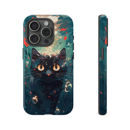 Mystic Aqua Cat | Hardshell Phone Case