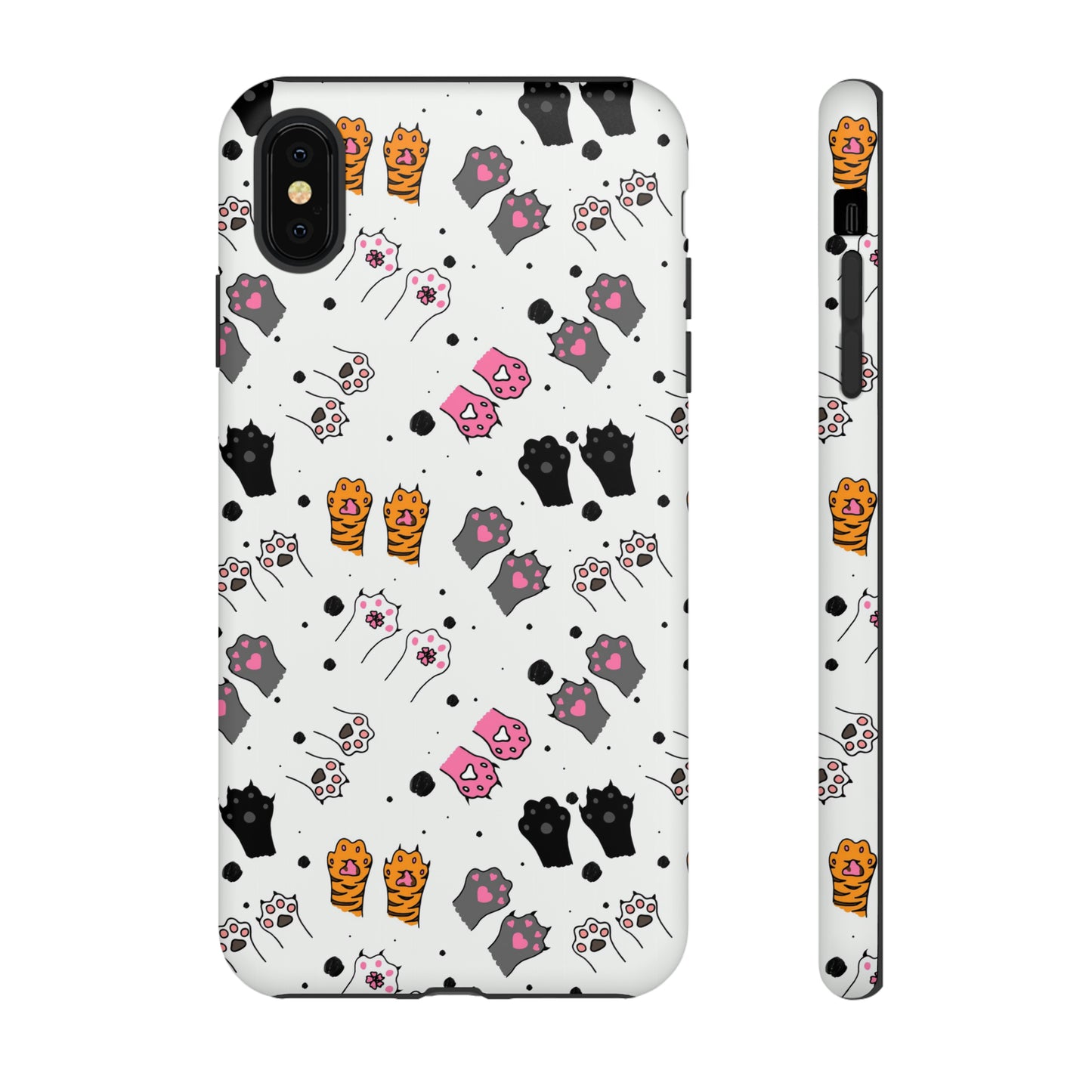 Playful Stripes & Paws | Hardshell Phone Case