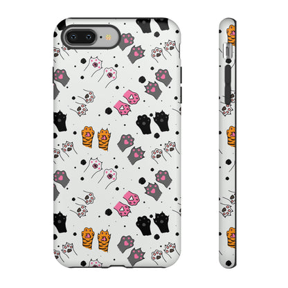 Playful Stripes & Paws | Hardshell Phone Case