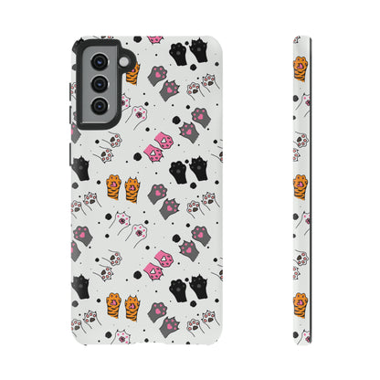 Playful Stripes & Paws | Hardshell Phone Case