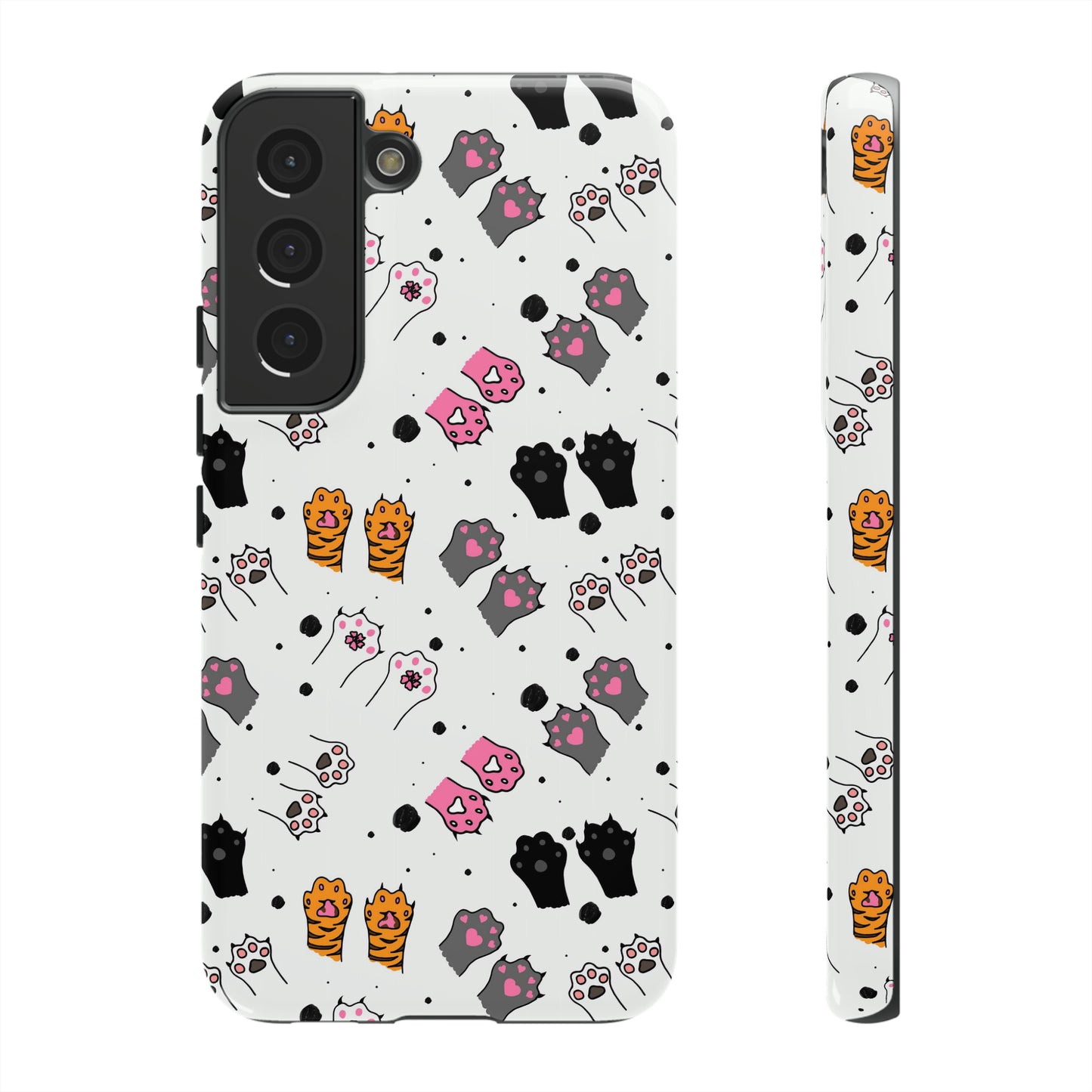 Playful Stripes & Paws | Hardshell Phone Case