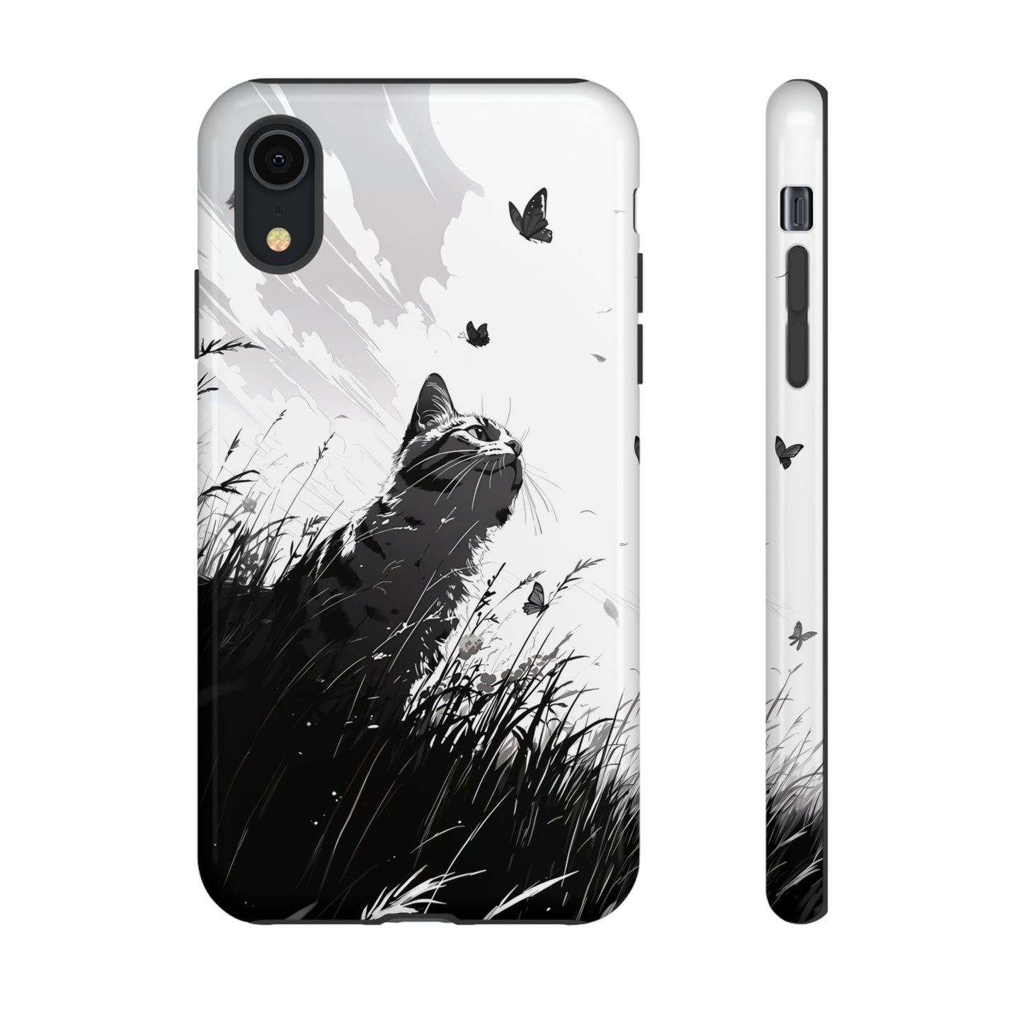 Monochrome Whimsy | Hardshell Phone Case