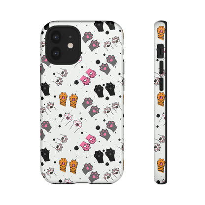 Playful Stripes & Paws | Hardshell Phone Case