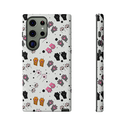 Playful Stripes & Paws | Hardshell Phone Case