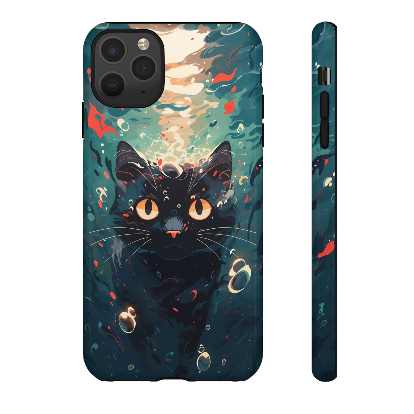 Mystic Aqua Cat | Hardshell Phone Case