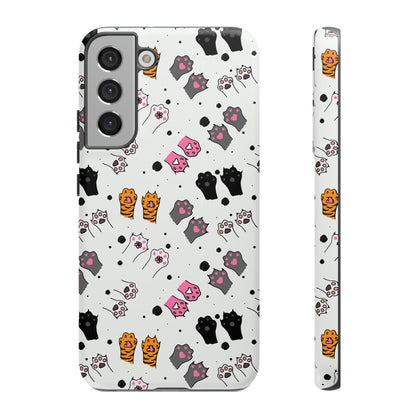 Playful Stripes & Paws | Hardshell Phone Case