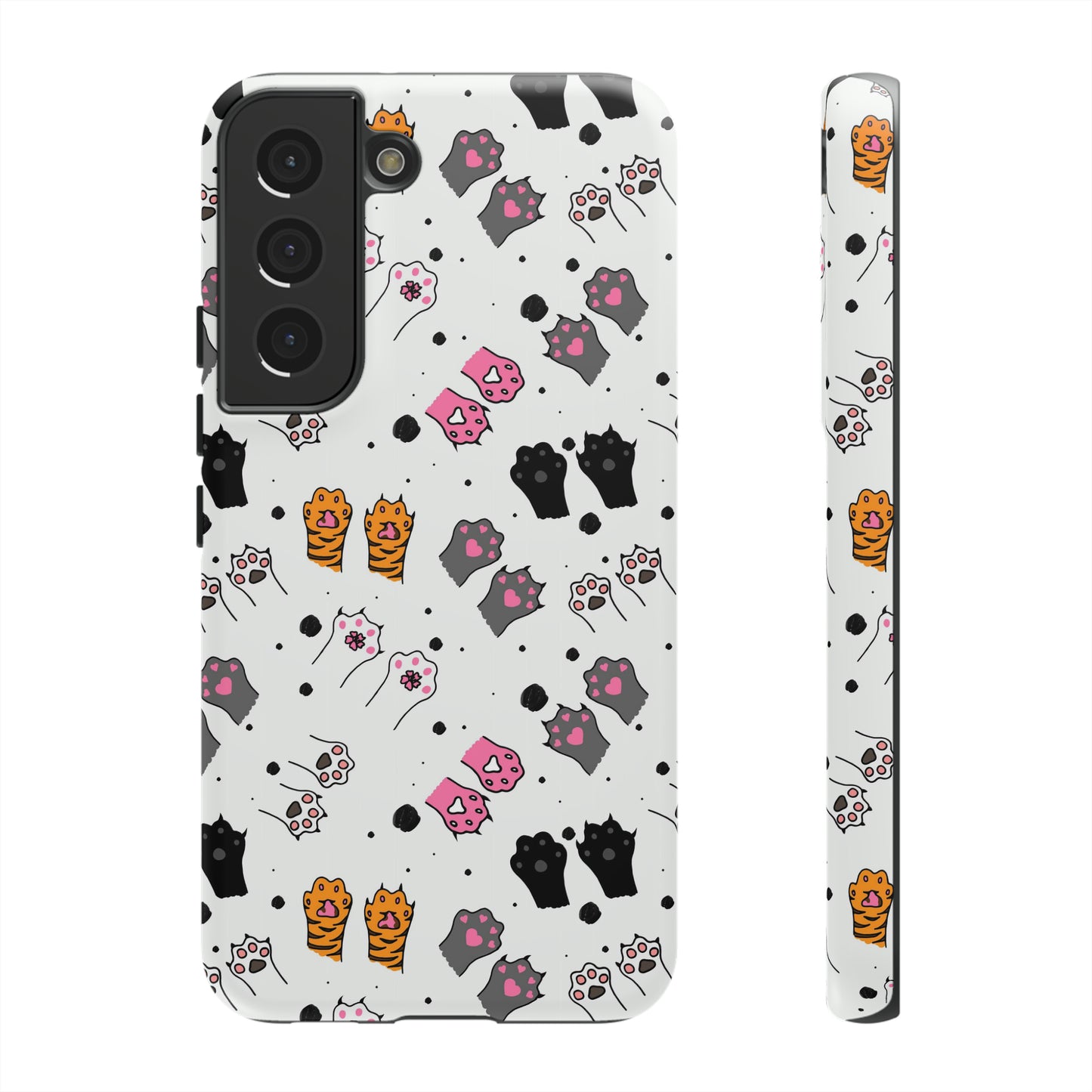 Playful Stripes & Paws | Hardshell Phone Case