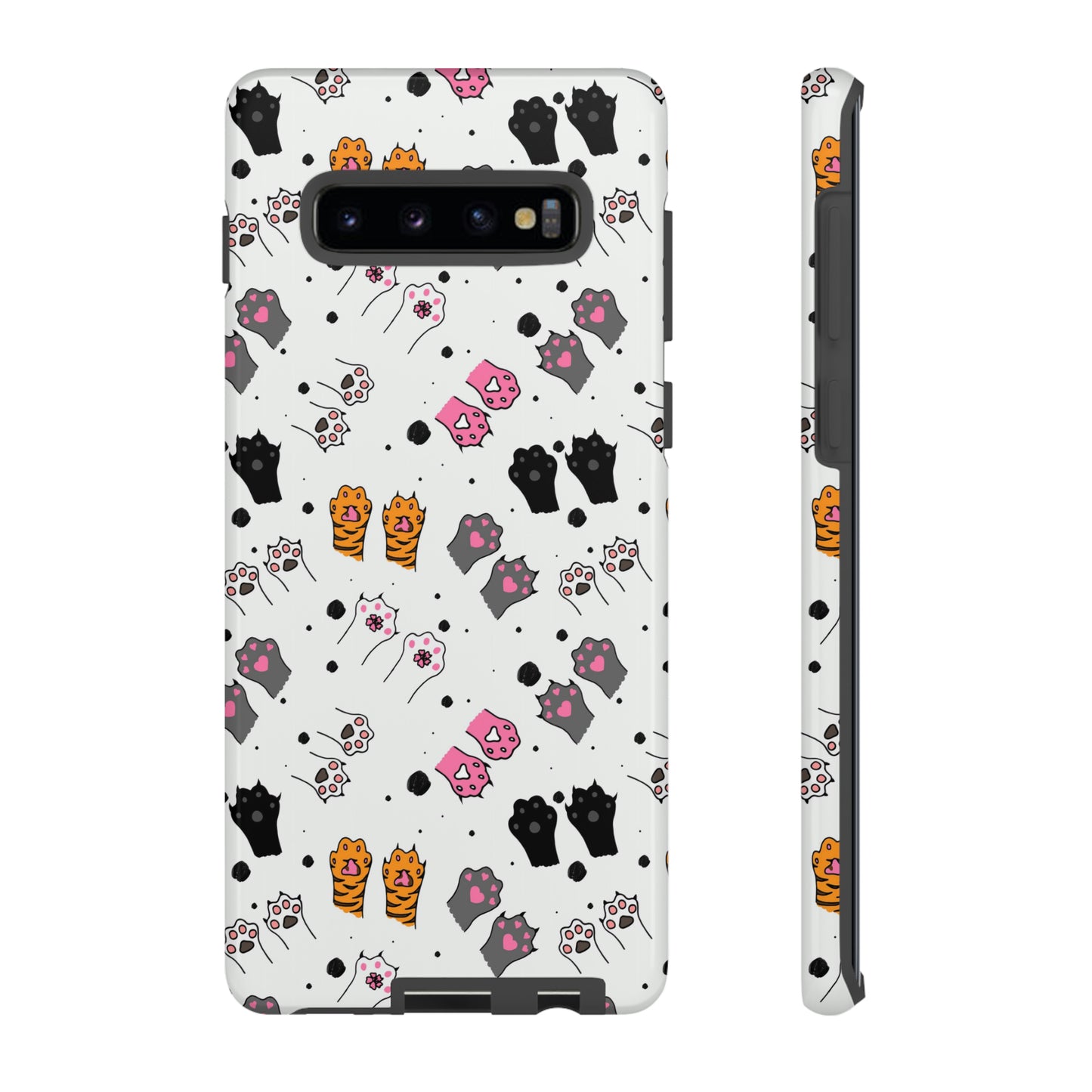 Playful Stripes & Paws | Hardshell Phone Case