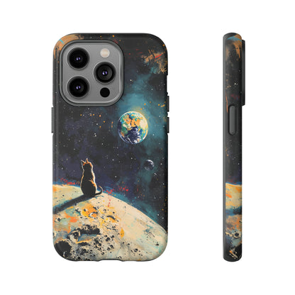 Planetary Purr-spective | Hardshell Phone Case