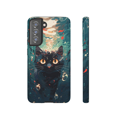 Mystic Aqua Cat | Hardshell Phone Case