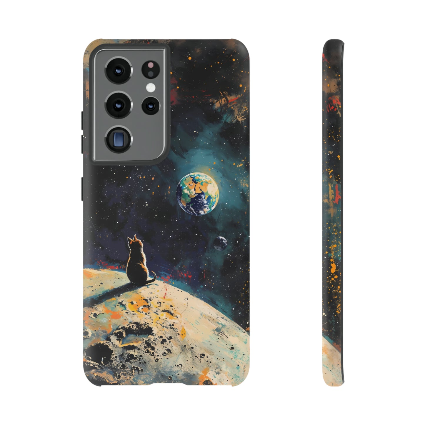 Planetary Purr-spective | Hardshell Phone Case