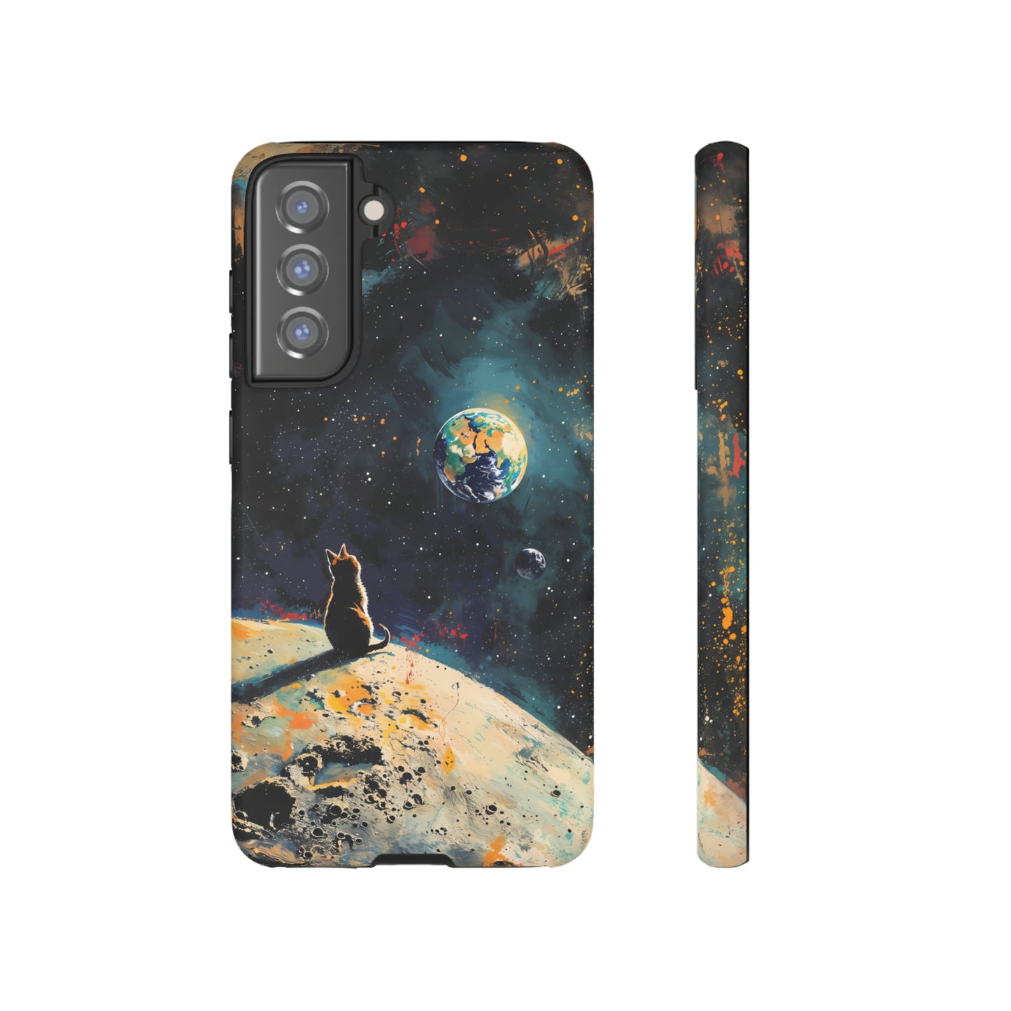 Planetary Purr-spective | Hardshell Phone Case