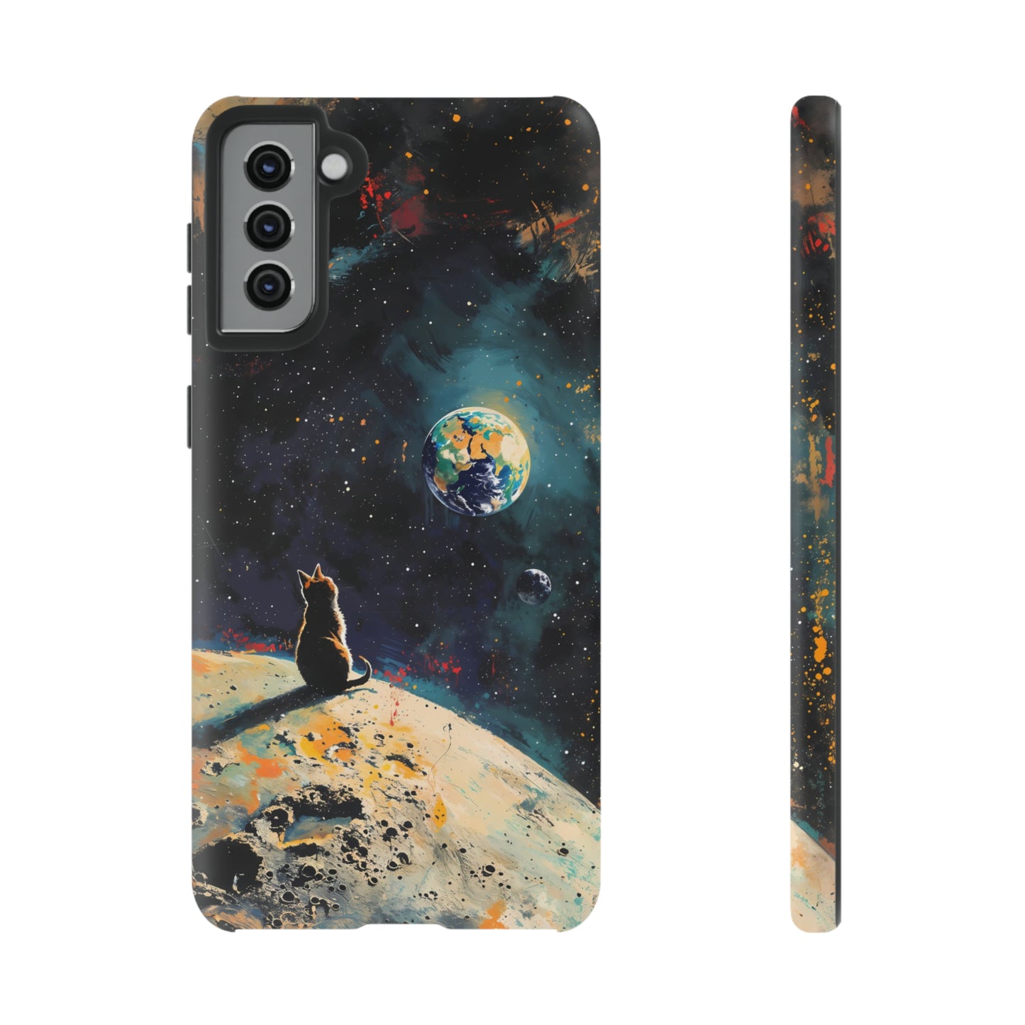 Planetary Purr-spective | Hardshell Phone Case