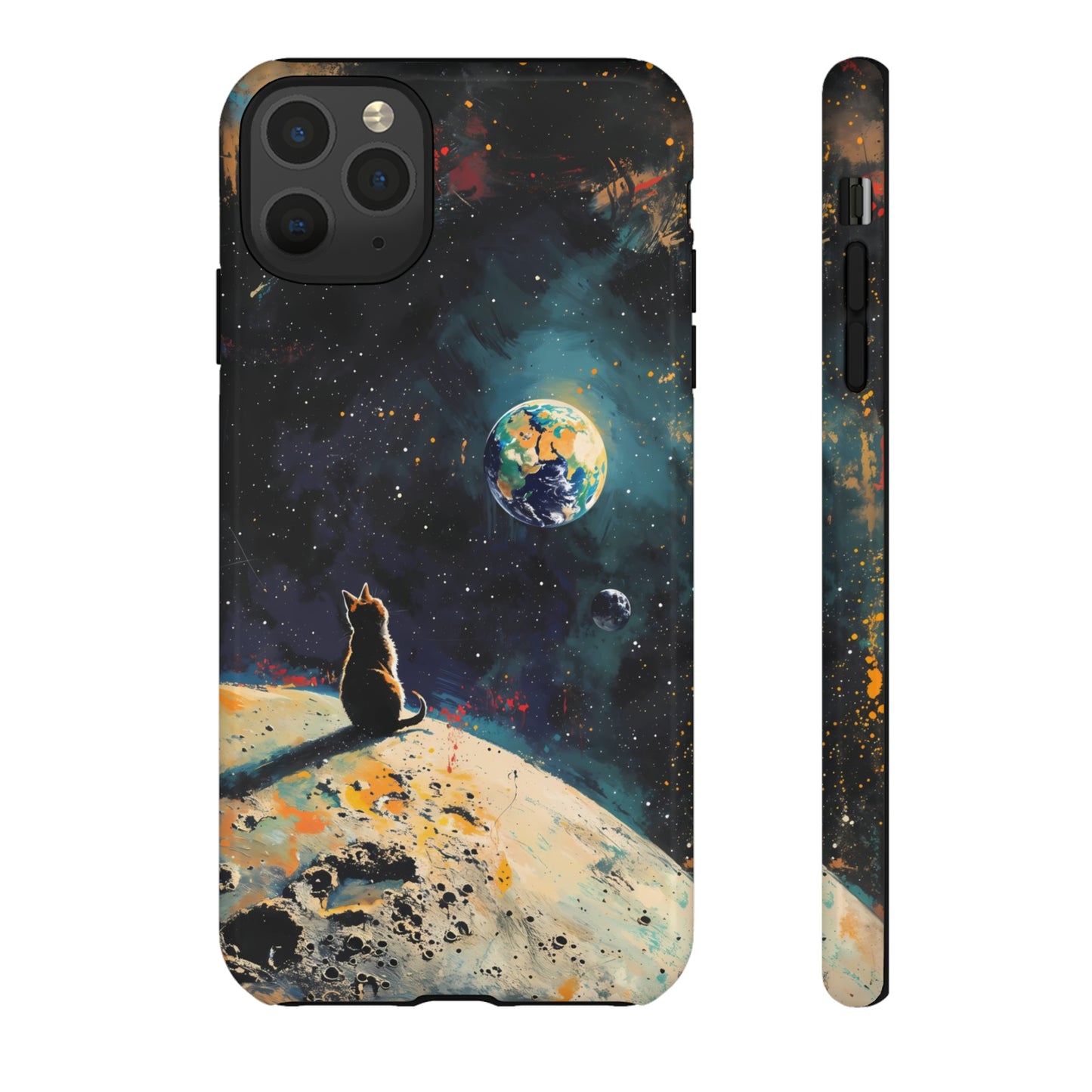 Planetary Purr-spective | Hardshell Phone Case