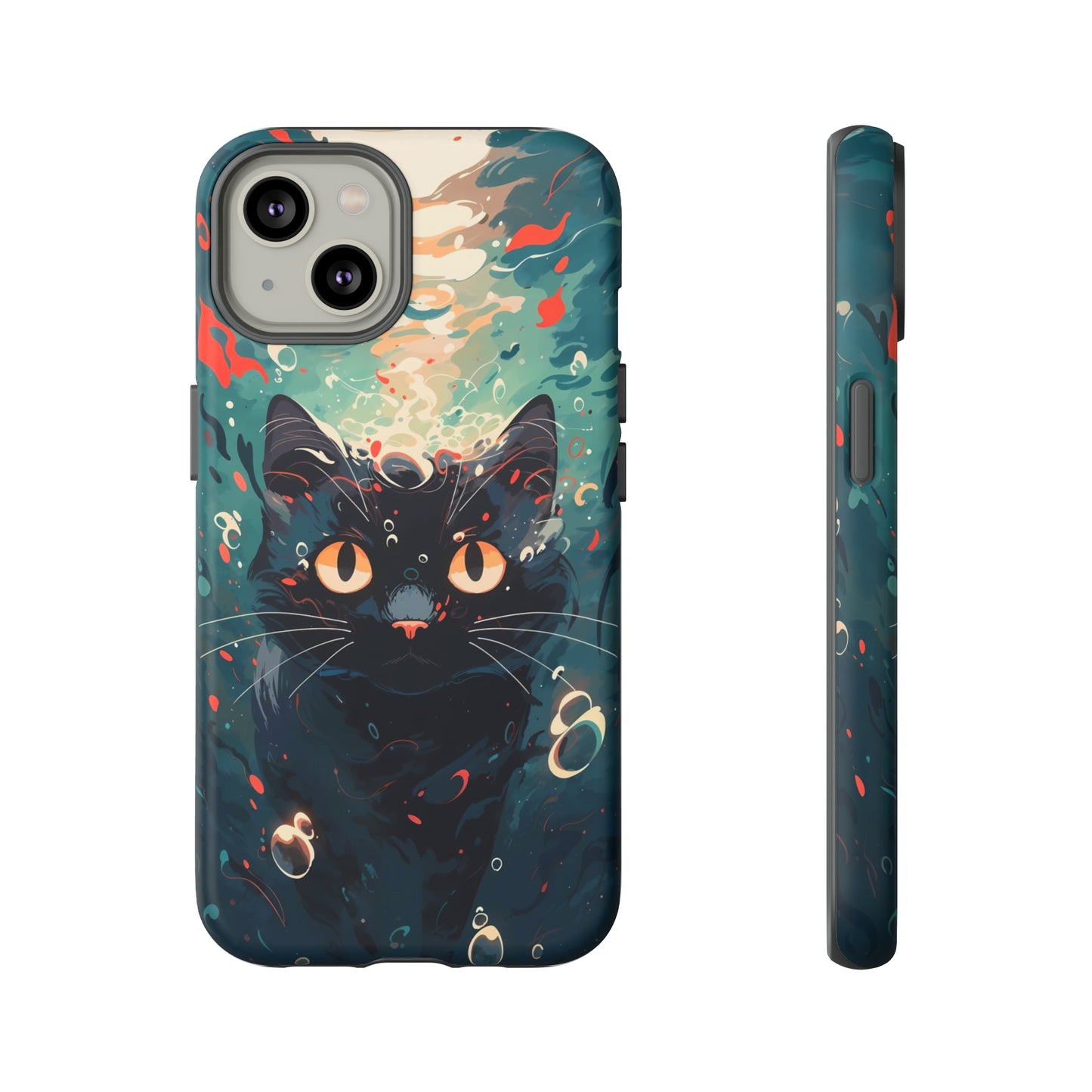 Mystic Aqua Cat | Hardshell Phone Case