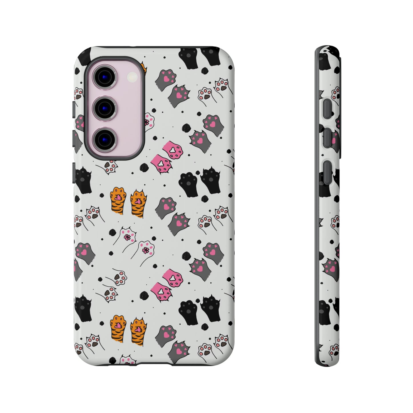 Playful Stripes & Paws | Hardshell Phone Case