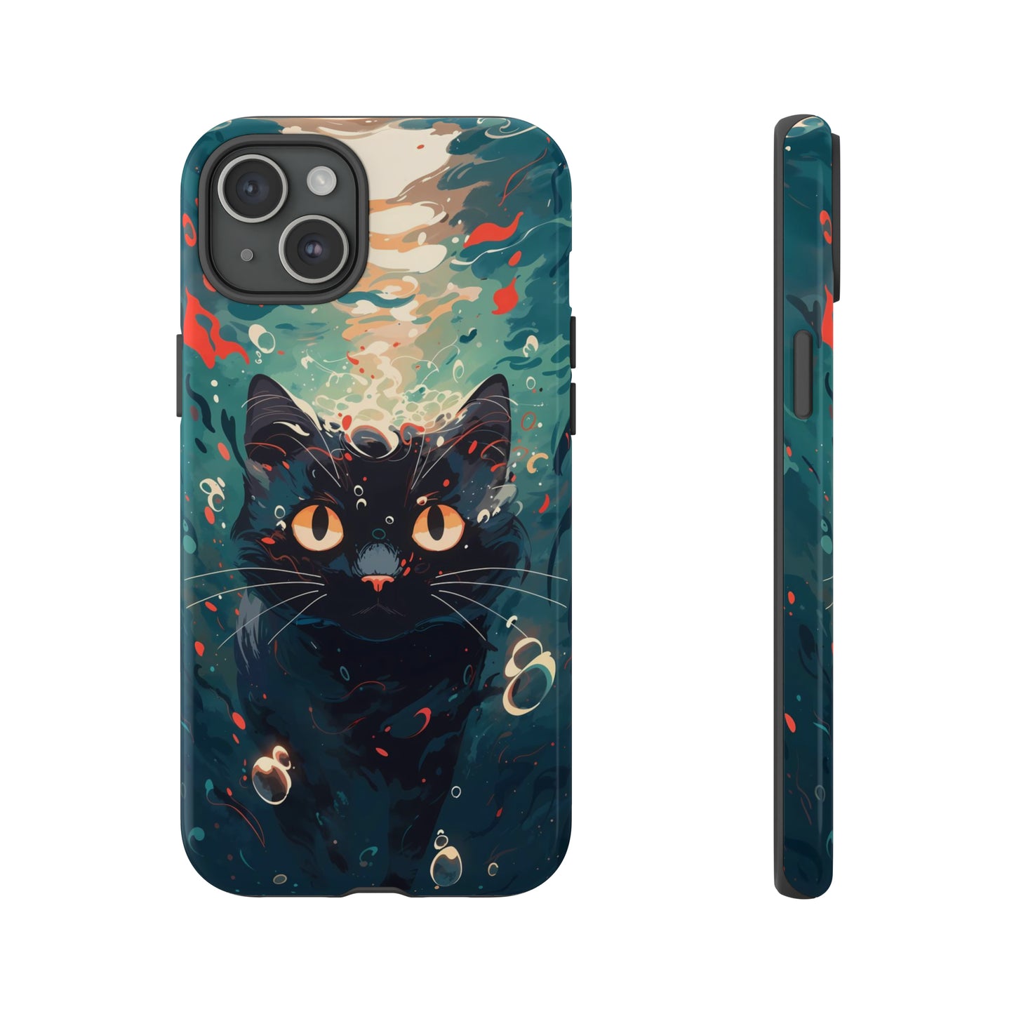 Mystic Aqua Cat | Hardshell Phone Case