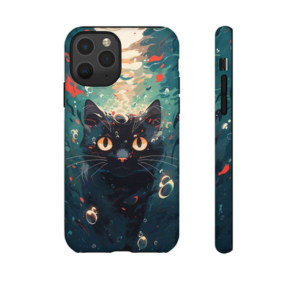 Mystic Aqua Cat | Hardshell Phone Case