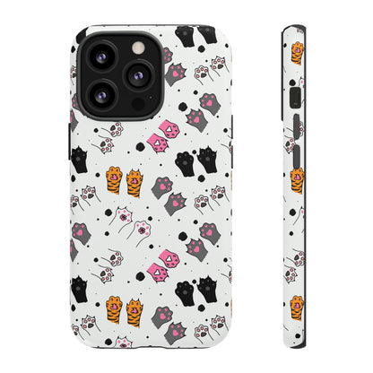 Playful Stripes & Paws | Hardshell Phone Case