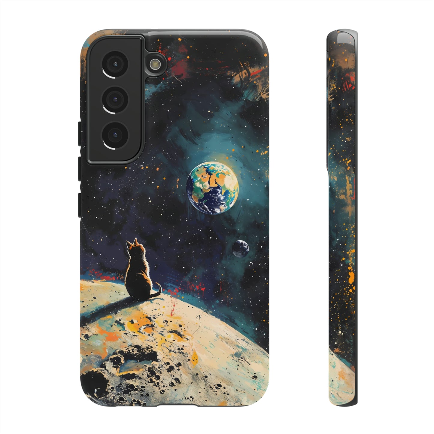 Planetary Purr-spective | Hardshell Phone Case