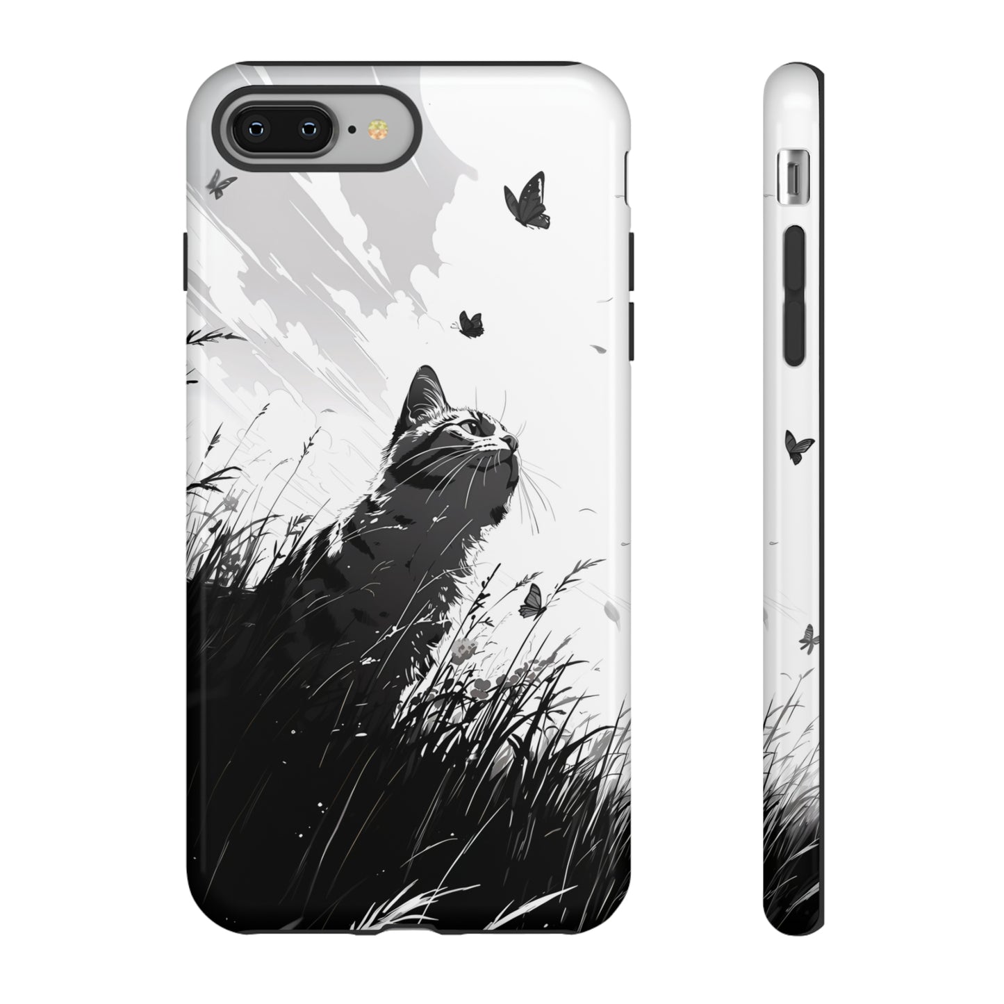 Monochrome Whimsy | Hardshell Phone Case