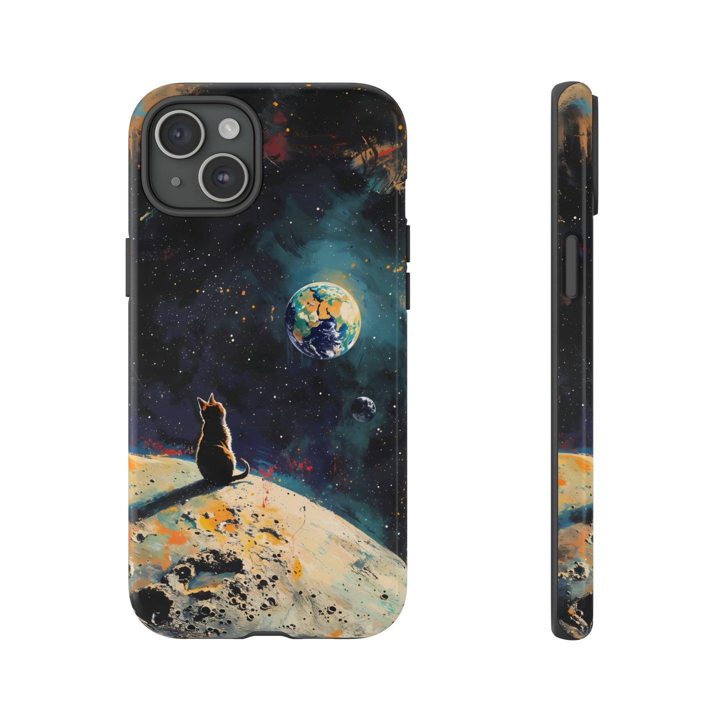 Planetary Purr-spective | Hardshell Phone Case