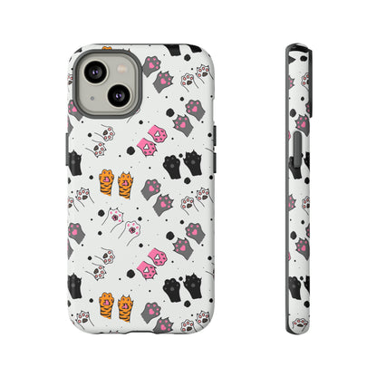 Playful Stripes & Paws | Hardshell Phone Case