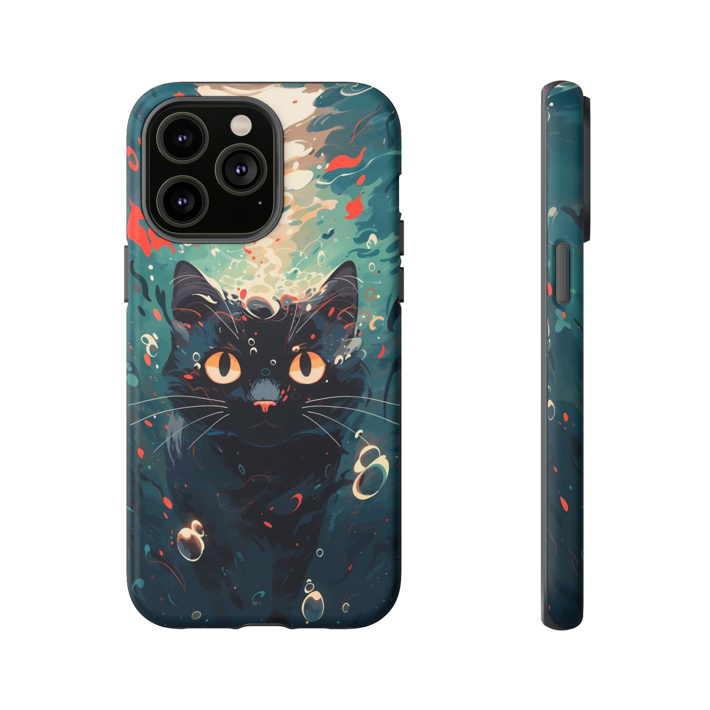 Mystic Aqua Cat | Hardshell Phone Case