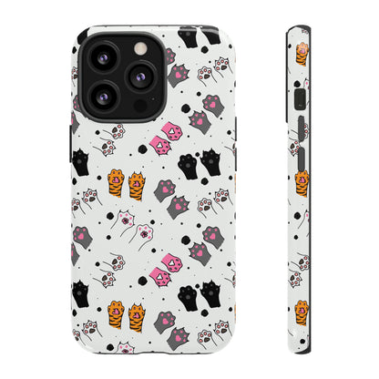 Playful Stripes & Paws | Hardshell Phone Case