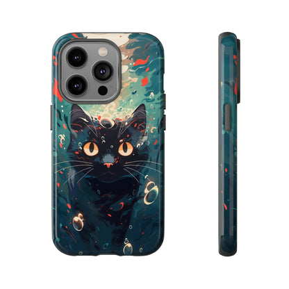 Mystic Aqua Cat | Hardshell Phone Case