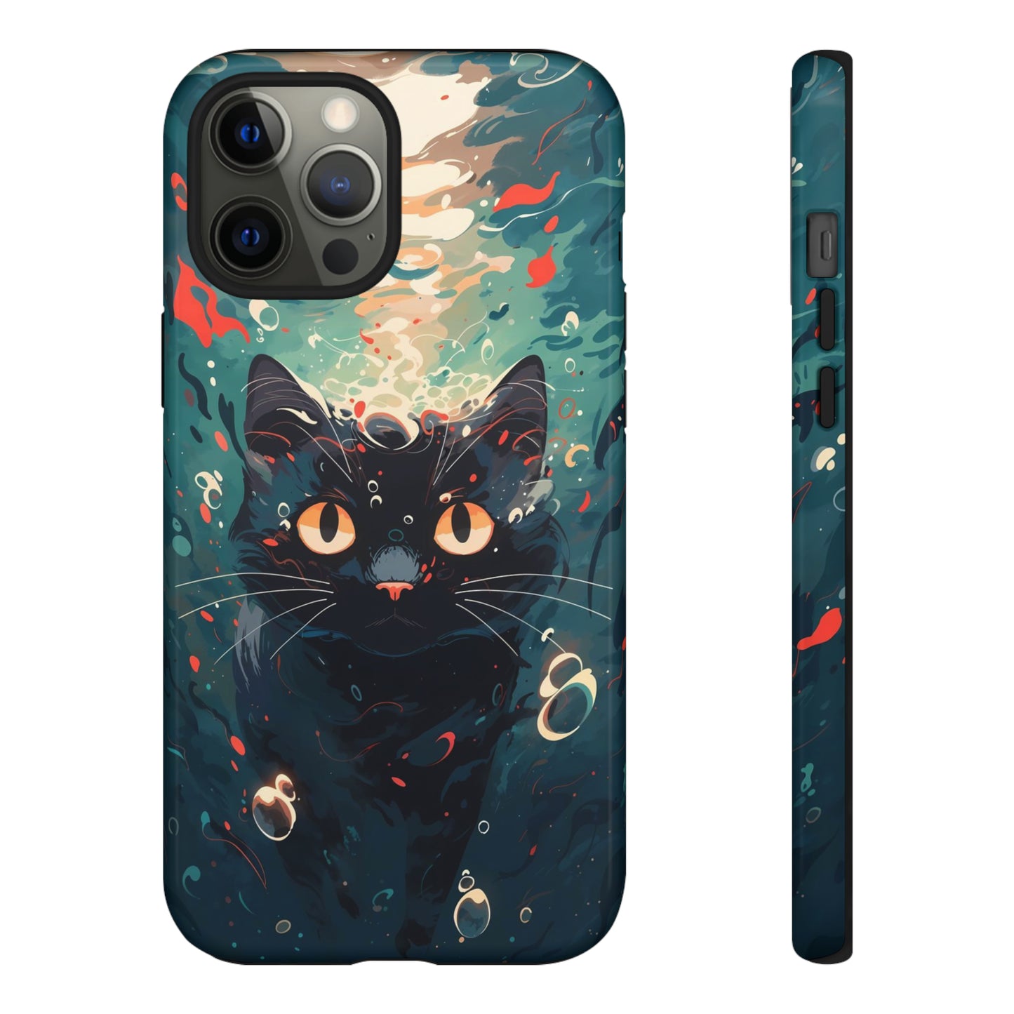 Mystic Aqua Cat | Hardshell Phone Case