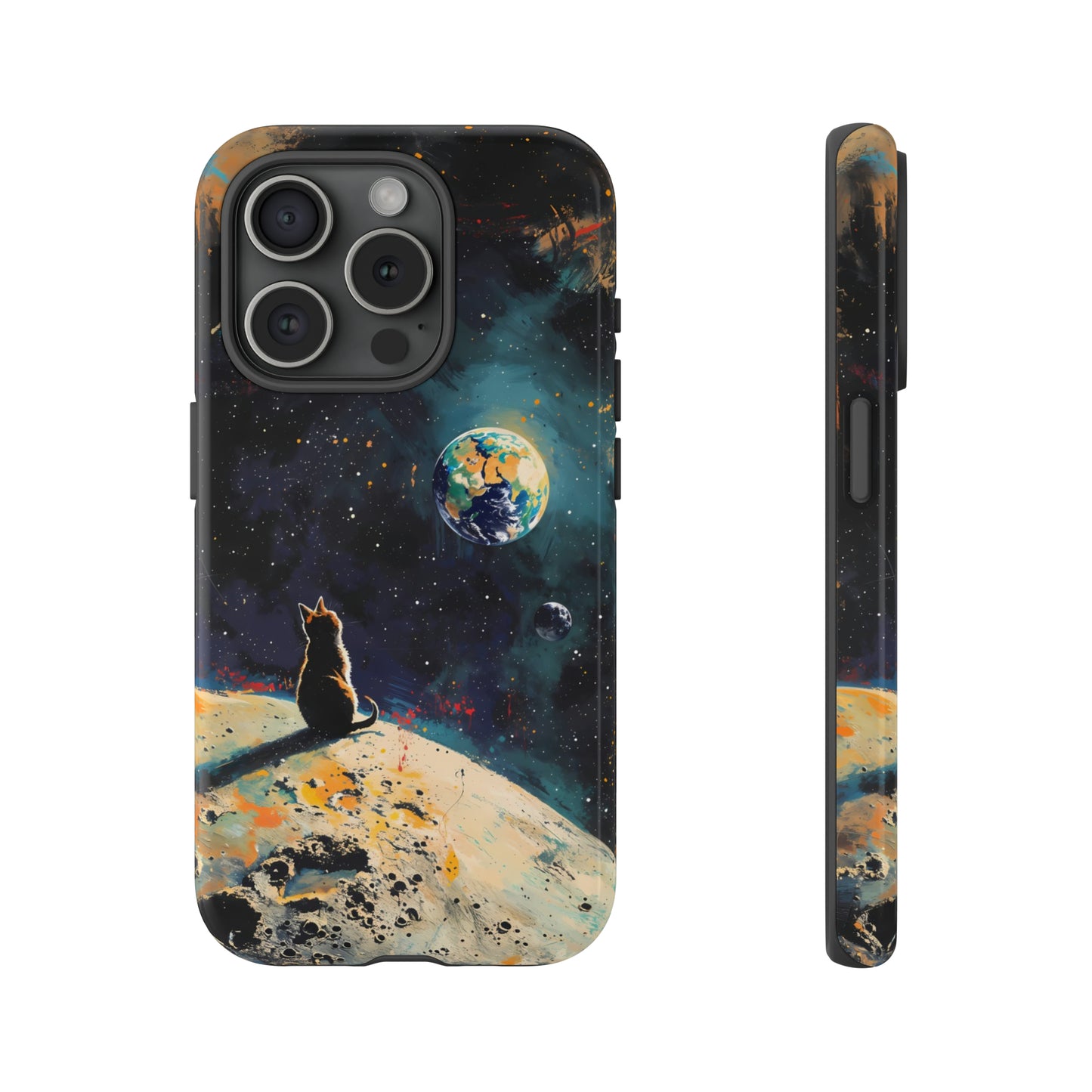 Planetary Purr-spective | Hardshell Phone Case