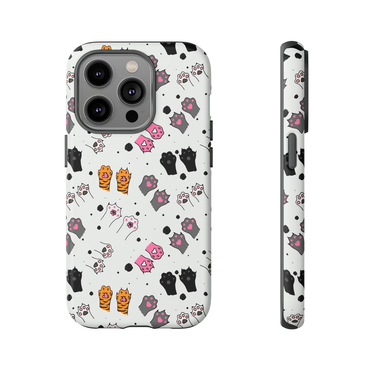 Playful Stripes & Paws | Hardshell Phone Case