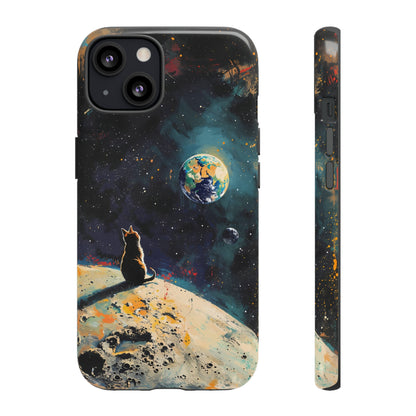 Planetary Purr-spective | Hardshell Phone Case