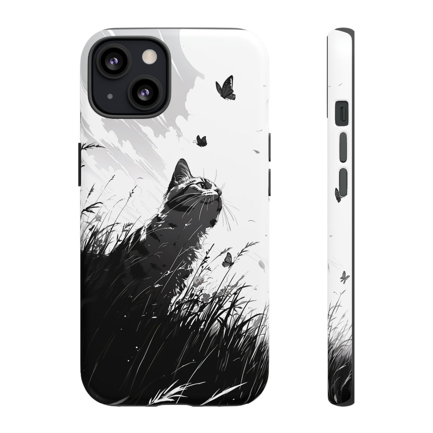 Monochrome Whimsy | Hardshell Phone Case